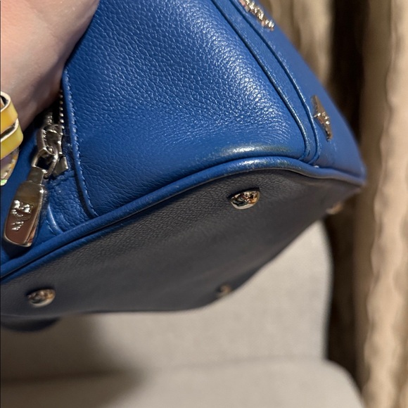 MCM Mini Blue Alma Leather Handbag - Picture 8 of 16
